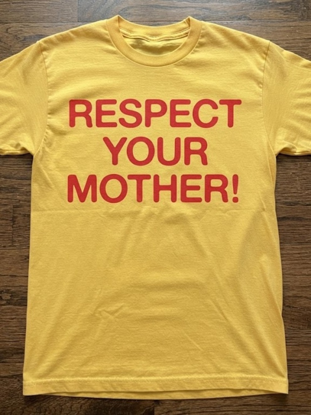 Respect Your Mother Earth Nature Eco Friendly Vintage Yellow T-Shirt